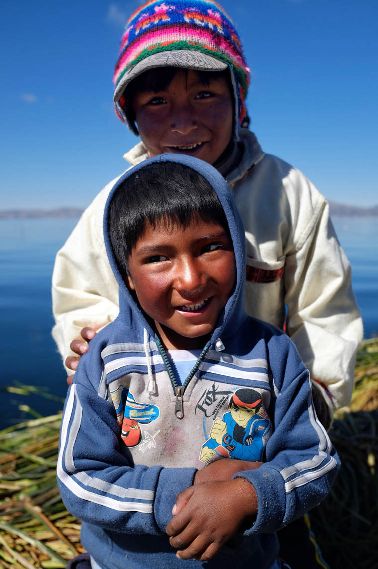 Uros islanders, Lake Titicaca, Peru