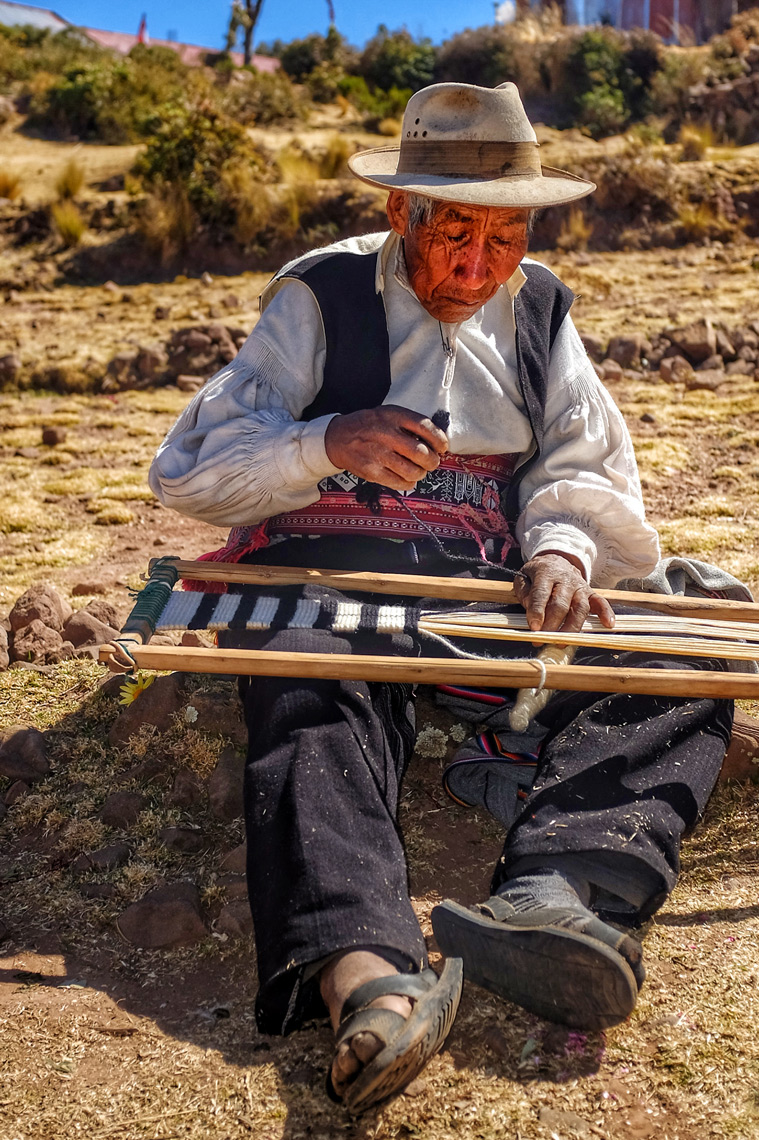 Men knit, women weave: Taquile Island, Lake Titicaca, Peru